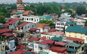 Vue colore de Hanoi